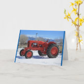 Het Wenskaart van de Tractor van Chalmers WD45 Kaart (Gele Bloem)