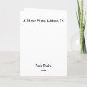 Het Wenskaart van de Treden van de rots Kaart (Achterkant)