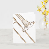 Het Wenskaart van de trombone Kaart (Gele Bloem)