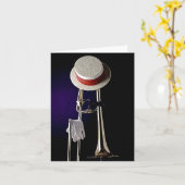 Het Wenskaart van de Trombone van Dixieland Kaart (Gele Bloem)
