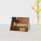 Het Wenskaart van de trommel of van de Slagwerker Kaart (Gele Bloem)