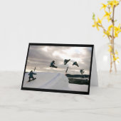 Het Wenskaart van de Trucs van Snowboarding Kaart (Gele Bloem)