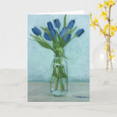 Het Wenskaart van de tulp Kaart (Gele Bloem)