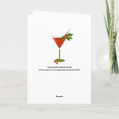 Het Wenskaart van de Vakantie van de Cocktail Feestdagen Kaart (Achterkant)