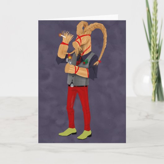 Het Wenskaart van de Vakantie van de Geit van Yule Feestdagen Kaart (Voorkant)