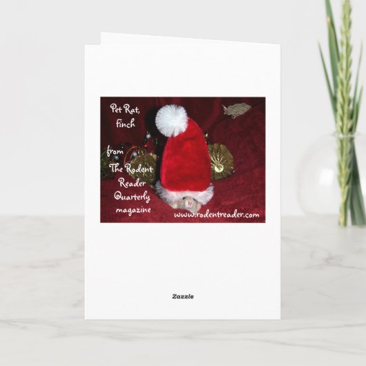 Het Wenskaart van de Vakantie van de Rat van het Feestdagen Kaart (Achterkant)