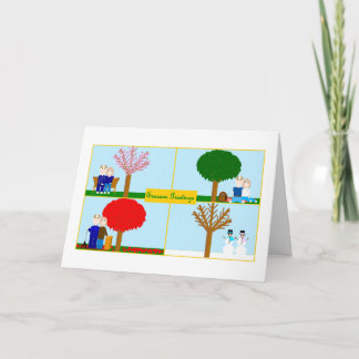 Het Wenskaart van de vakantie/van Kerstmis Feestdagen Kaart