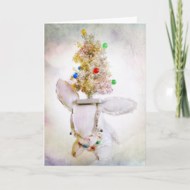 Het Wenskaart van de Vakantie van Kerstmis met Feestdagen Kaart