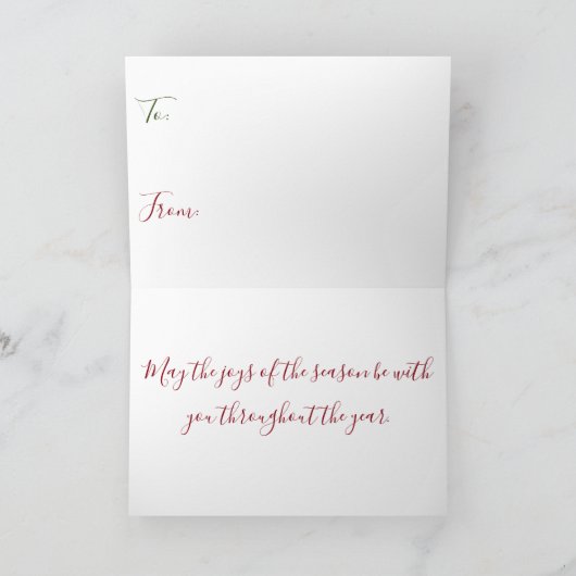 Het Wenskaart van de Vakantie van Winston van de Feestdagen Kaart (Binnen)