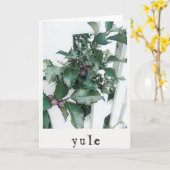Het Wenskaart van de Vakantie van Yule Kaart (Gele Bloem)