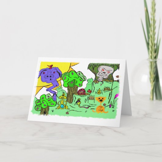 HET WENSKAART VAN DE VALLEI VAN HET MONSTER KAART (Voorkant)