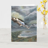 Het Wenskaart van de Veer van de "laatste Vlucht" Kaart (Gele Bloem)