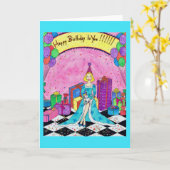 Het Wenskaart van de verjaardag met Vrouw, Kaart (Gele Bloem)