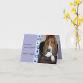 Het Wenskaart van de Verjaardag van Basset Hound Kaart (Gele Bloem)