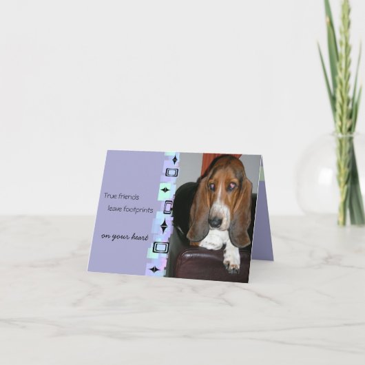 Het Wenskaart van de Verjaardag van Basset Hound Kaart (Voorkant)