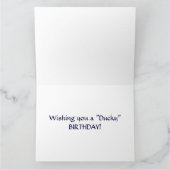 Het Wenskaart van de Verjaardag van de Eend van de Kaart (Binnen)