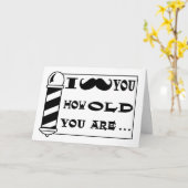 Het Wenskaart van de Verjaardag van de snor Kaart (Gele Bloem)