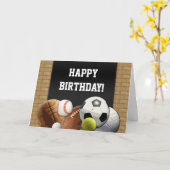 Het Wenskaart van de Verjaardag van de Sporten van Kaart (Gele Bloem)