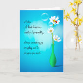 Het Wenskaart van de Verjaardag van de zuster Kaart (Gele Bloem)