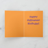 Het Wenskaart van de Verjaardag van Halloween van Kaart (Binnen)