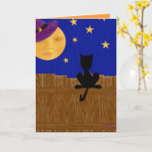 Het Wenskaart van de Verjaardag van Halloween van Kaart (Gele Bloem)