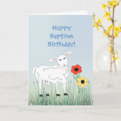 Het Wenskaart van de Verjaardag van het doopsel Kaart (Gele Bloem)