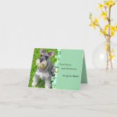 Het Wenskaart van de Verjaardag van het Puppy van Kaart (Gele Bloem)