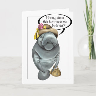 Het Wenskaart van de Verjaardag van Manatee Kaart