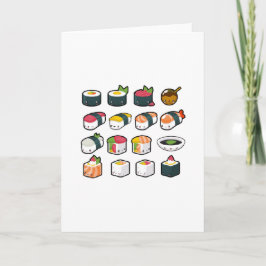 Het Wenskaart van de Verscheidenheid van sushi Kaart