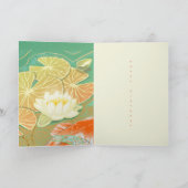 Het Wenskaart van de Vijver van de Waterlelie van Kaart (Binnen)