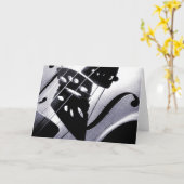 Het Wenskaart van de viool Kaart (Gele Bloem)