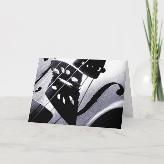 Het Wenskaart van de viool Kaart (Voorkant)