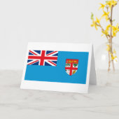 Het Wenskaart van de Vlag van Fiji Kaart (Gele Bloem)