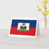 Het Wenskaart van de Vlag van Haïti Kaart (Gele Bloem)