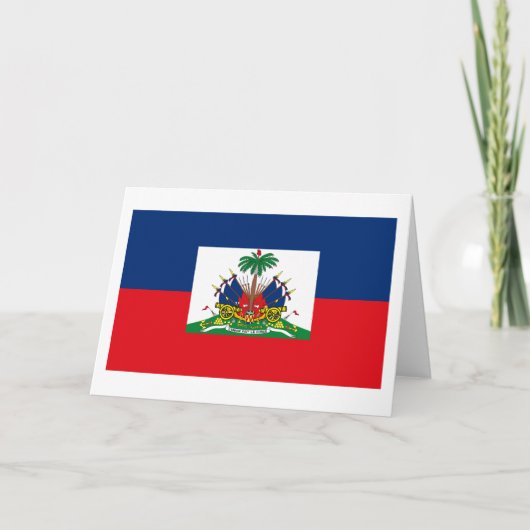 Het Wenskaart van de Vlag van Haïti Kaart (Voorkant)