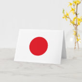 Het Wenskaart van de Vlag van Japan Kaart (Gele Bloem)