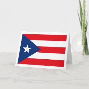 Het Wenskaart van de Vlag van Puerto Rico Kaart