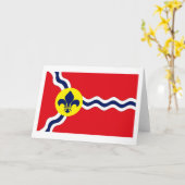 Het Wenskaart van de Vlag van St.Louis Kaart (Gele Bloem)