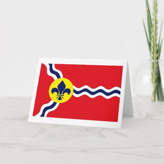 Het Wenskaart van de Vlag van St.Louis Kaart (Voorkant)