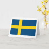 Het Wenskaart van de Vlag van Zweden Kaart (Gele Bloem)