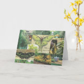 Het Wenskaart van de vlinder Kaart (Gele Bloem)