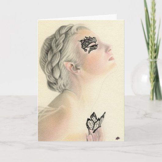 Het Wenskaart van de Vlinder van de fee Kaart (Voorkant)