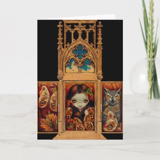 Het Wenskaart van de Vlinder van de uil "van de Kaart (Voorkant)