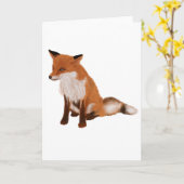 Het Wenskaart van de vos Kaart (Gele Bloem)