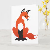 Het Wenskaart van de vos Kaart (Gele Bloem)