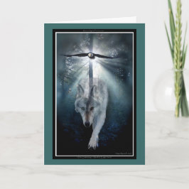 Het Wenskaart van de VREDE van de wolf & van het Kaart