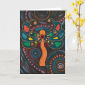 Het Wenskaart van de "vreugde" Kaart (Gele Bloem)