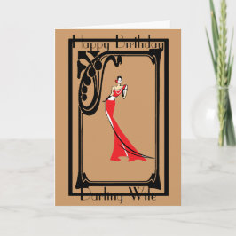 HET WENSKAART VAN DE VROUW VAN HET ART DECO KAART