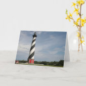 Het Wenskaart van de Vuurtoren van Hatteras Kaart (Gele Bloem)