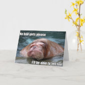 Het wenskaart van de Walrussen van Judgy Kaart (Gele Bloem)